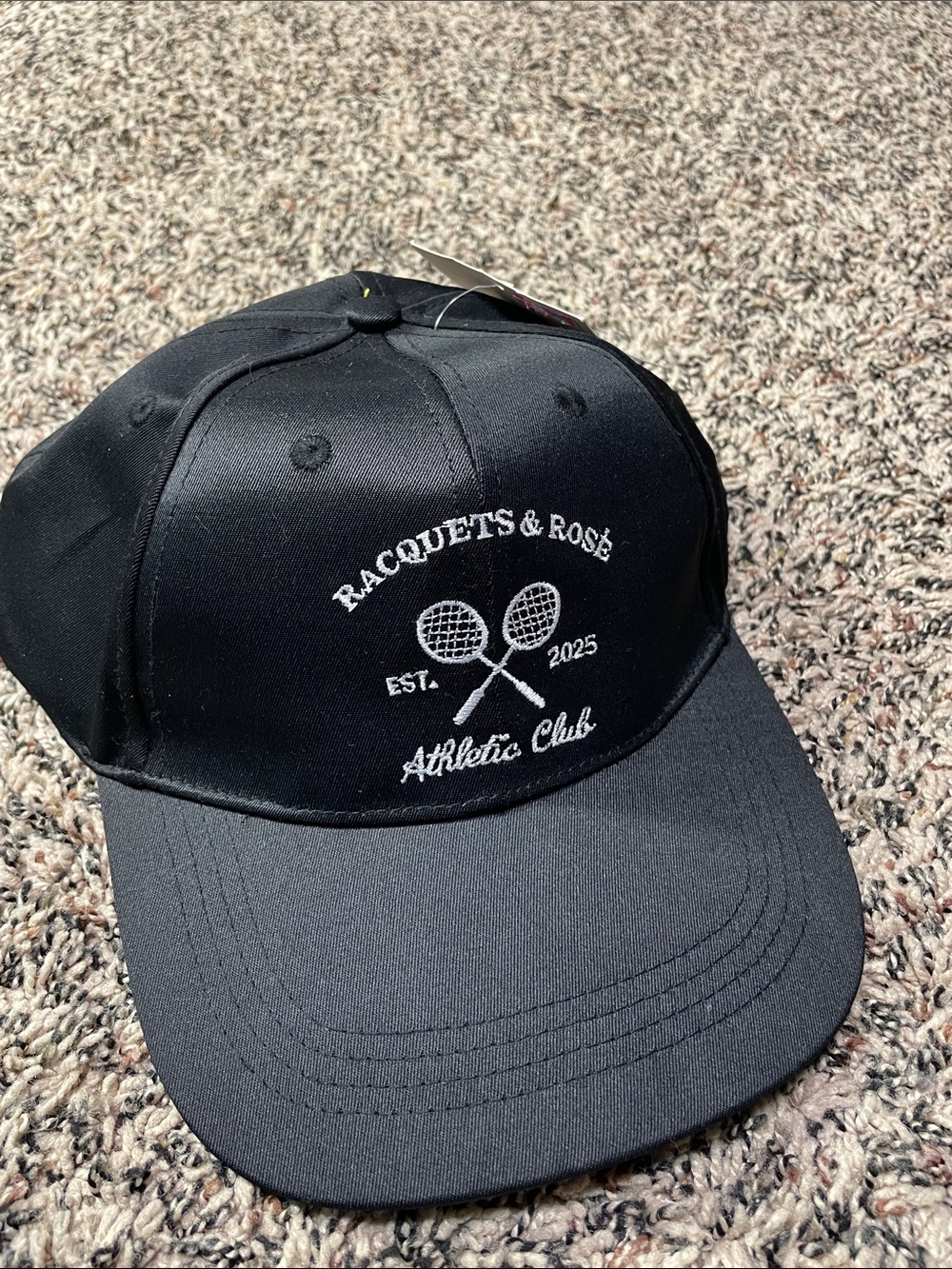 Graphic Black Athletic Club Ball Cap Woman’s OSFM | NWT - Picture 2 of 3